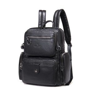 Noblag Large Leather Laptop Backpack School